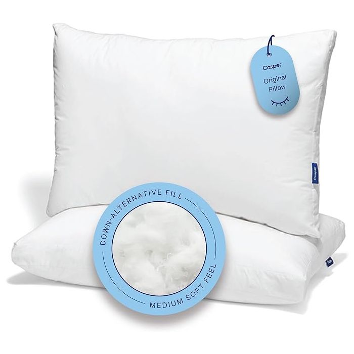 Set 2 Almohadas King Mediana Suavidad Algodón Microfibra