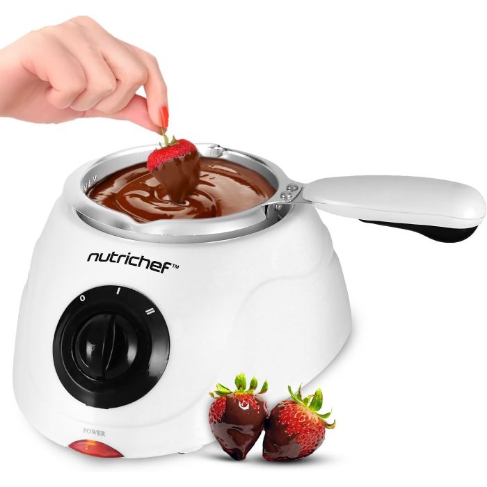 NutriChef Fuente de Chocolate Eléctrica 25W Blanco