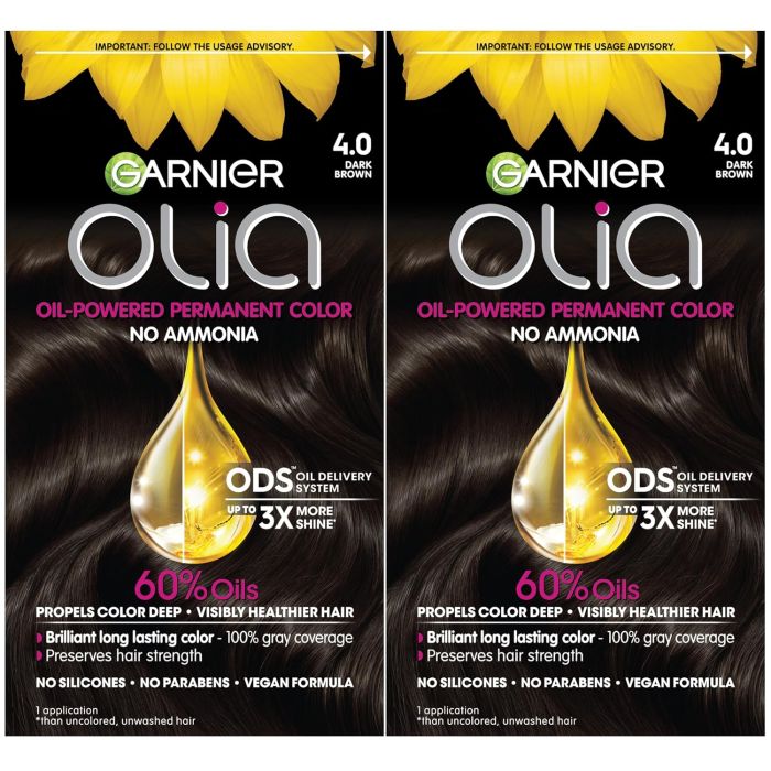 Garnier Olia Tinte Permanente 4.0 Castaño Oscuro Sin Amoniaco