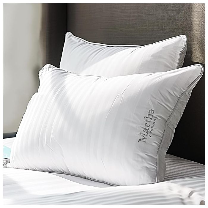 Set 2 Almohadas Pluma Queen Suave Hipoalergénicas 100% Algod