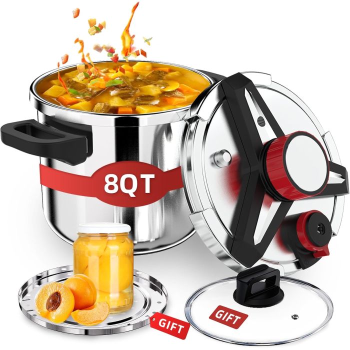 Olla a Presión Acero Inoxidable 7.6L SVKLHY