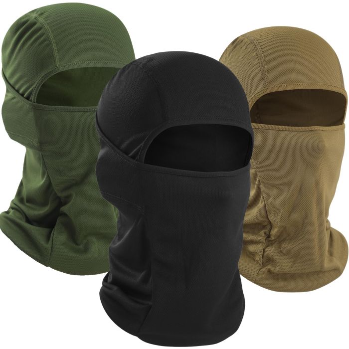 3 Balaclavas para Hombre WTACTFUL