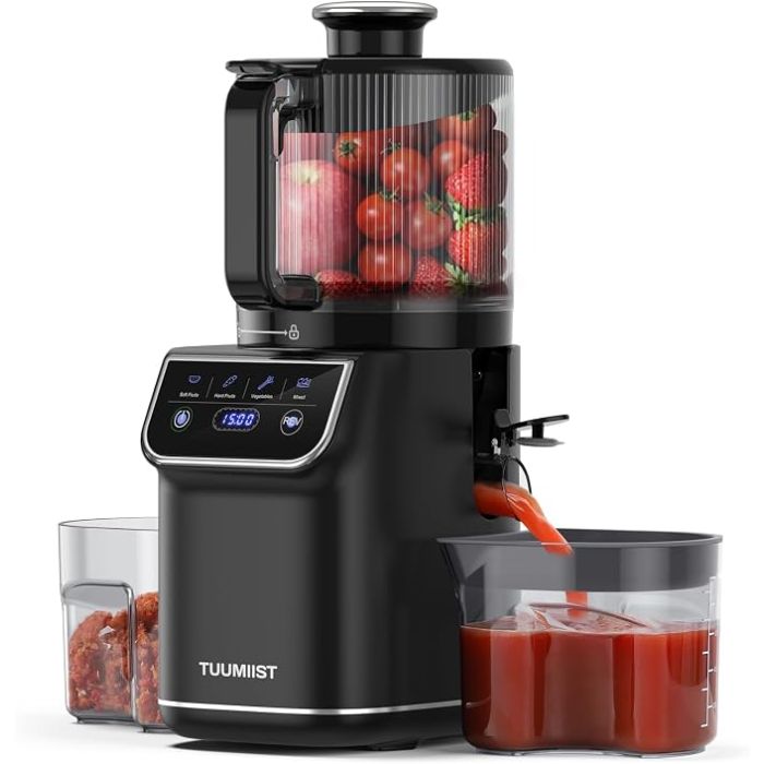 Extractor Jugos Prensado Frío Boca Ancha 3 en 1 350W 120V