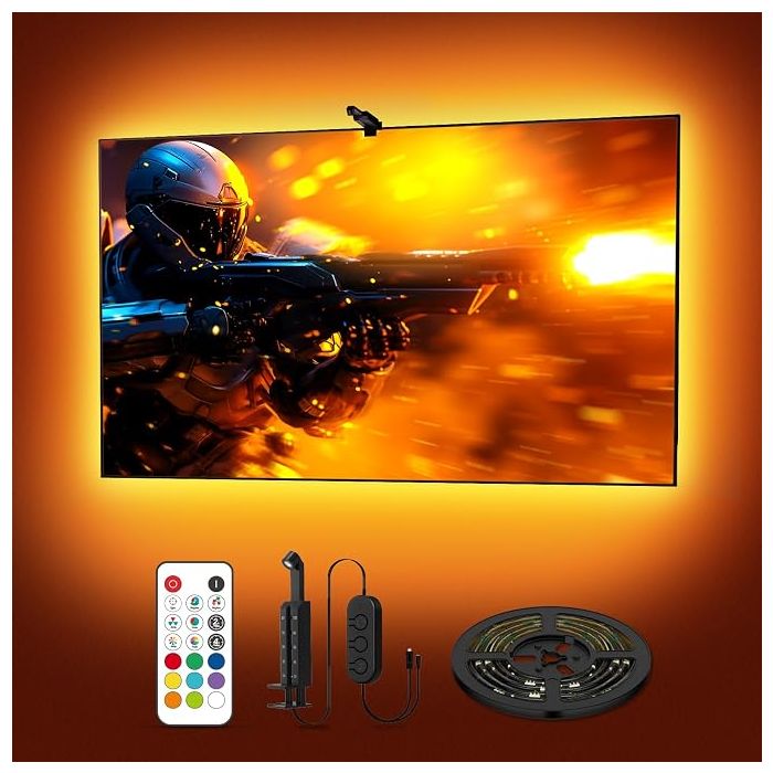 Tira LED TV Sincronizada a Pantalla 24-100 Pulgadas con Sens