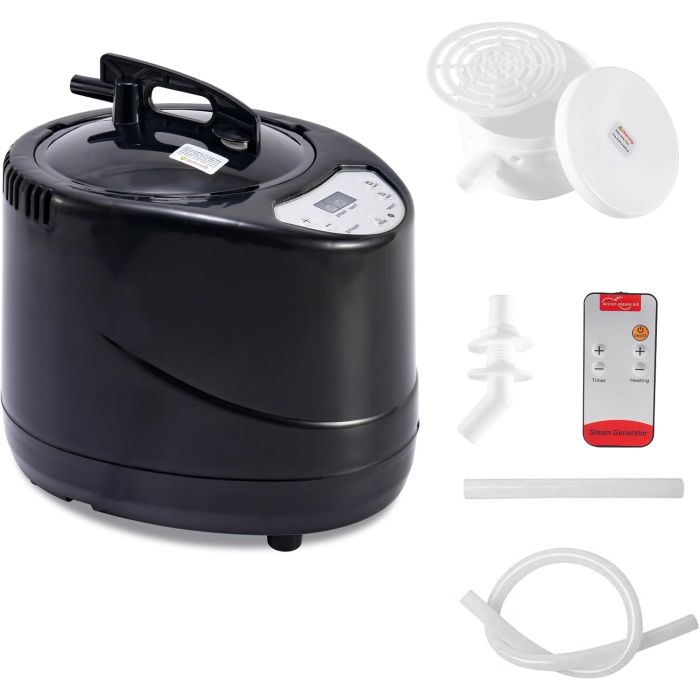 Generador de Vapor Portátil 3L 1200W para Sauna Hogar con Control Remoto