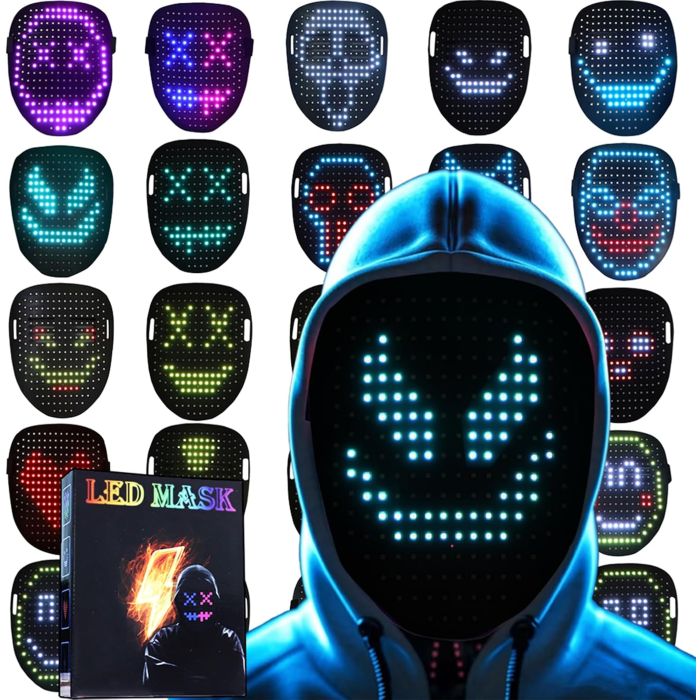 JDBMAOYE Máscara LED con Sensor de Gesto para Fiestas Cosplay