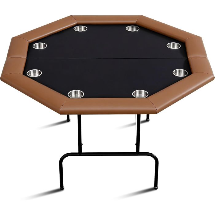 Mesa de poker con patas plegables y duradera