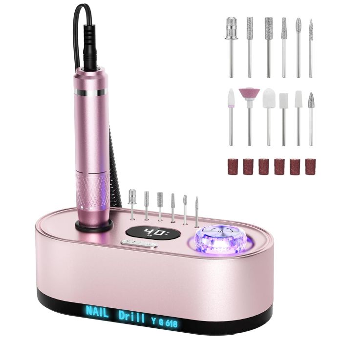 JOSGLOI Taladro Eléctrico para Uñas 40000 RPM Kit Profesional