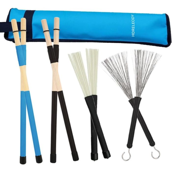 Set de Escobillas de Batería 4 Pares con Bolsa Azul