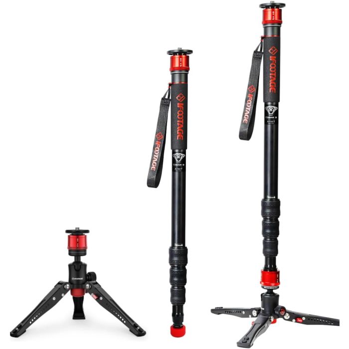 Monopie IFOOTAGE Cobra 3 A180T de Aluminio 71 pulgadas