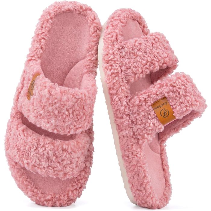 EverFoams Pantuflas Mujer Suaves Memory Foam Punta Abierta