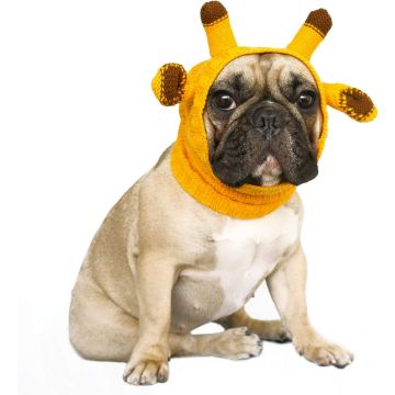 iChoue Capucha para Perro con Orejas de Jirafa, Talla Mediana
