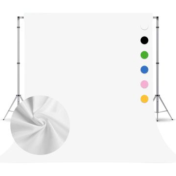 Fondo fotográfico blanco para sesión 8x10 pies