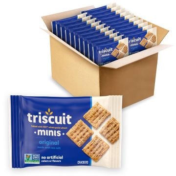 Galletas Triscuit Minis Original de Trigo Integral, 20 Paquetes