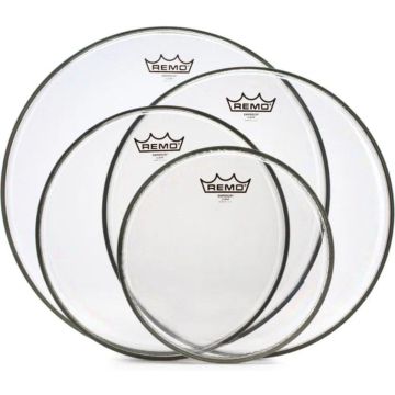 Remo Emperor 4 piezas tom pack 10 12 14 16 pulgadas claro
