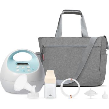 Spectra Baby S1 Plus Premier Bomba de Leche Recargable con Estuche Gris Kit de Accesorios Premium - 24 mm