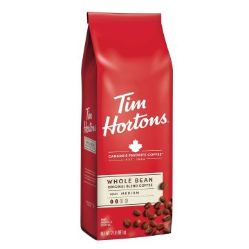 Café Tim Hortons en Grano Original, Tostado Medio, 32 Onzas