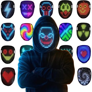 Máscara LED con Sensor de Gestos para Fiestas