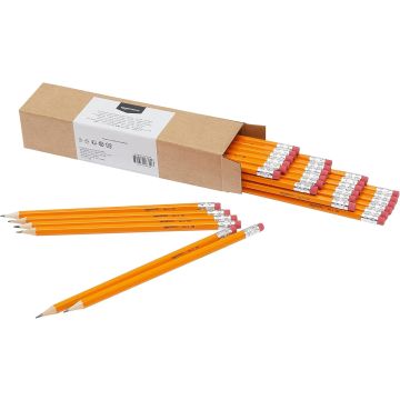 Lápices Amazon Basics Madera #2 HB con Borrador, 30 Unidades