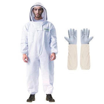 Traje de Apicultura LONGADS Profesional, Talla XL, con Guantes y Velo