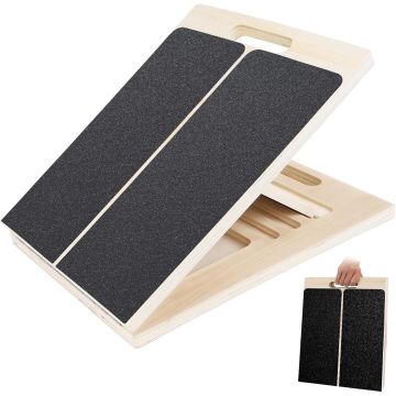 Tabla inclinada ajustable de madera para estiramiento de pantorrillas