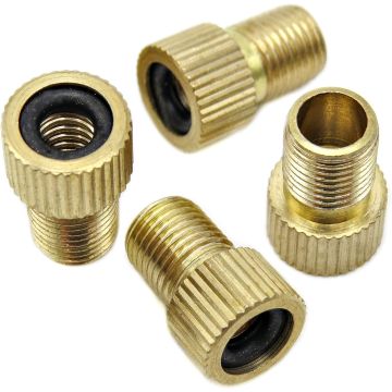 Adaptador de Válvula Presta a Schrader 4 Piezas