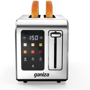Ganiza tostadora digital 2 rebanadas acero inoxidable