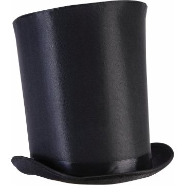 Sombrero de Copa Extra Alto para Adultos Rubies Negro