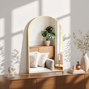 Espejo Decorativo Arco Aluminio 76.2 x 55.88 cm