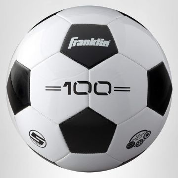 Balón de fútbol Franklin Sports tamaño 3 blanco y negro