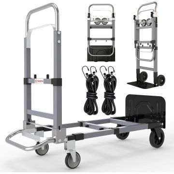 Carro de mano convertible SuZhi con ruedas, 500 lbs, plegable