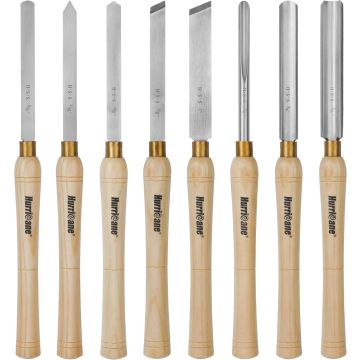 Juego de 8 Formones para Torno de Madera HURRICANE M2 HSS