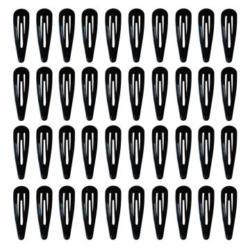 Pack de 40 pinzas negras de 2 pulgadas metálicas