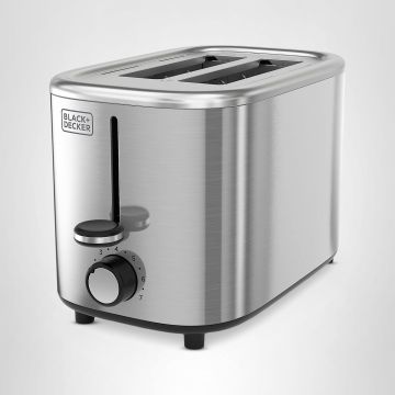 Tostadora BLACK+DECKER 2 rebanadas acero inoxidable