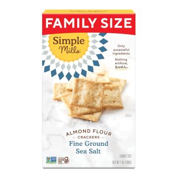 Galletas Simple Mills Almond Flour Crackers, Fine Ground Sea Salt, 7 oz