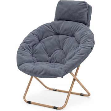 Sillón Plegable Redondo con Respaldo y Reposacabezas Desmont