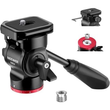 Cabezal de trípode fluido Neewer GM24 rojo