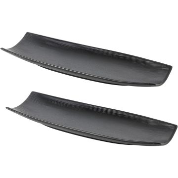 Platos de sushi Uaral, juego de 2, rectangulares, piedra, negro