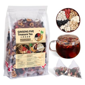 Té de Hierbas Ginseng Cinco Tesoros para Riñón, 25 Saquitos