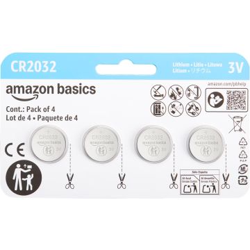 Pilas de Litio CR2032 3V Amazon Basics 4 Pack