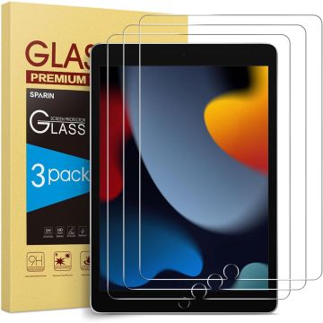 SPARIN 3 Pack Protector de Pantalla para iPad 9th 8th 7th Generation 10.2 Pulgadas