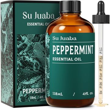 Aceite de Menta 118 ml 100% Puro y Natural para Difusor, Piel y Cabello