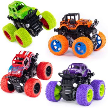 4 Monster Trucks Inercia para Niños 3-5 Años Regalo Acción