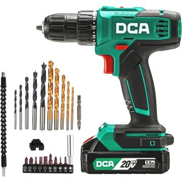 Taladro Atornillador Inalámbrico DCA 20V, 336 in-lbs, 1500 RPM, con Batería