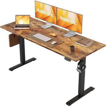 Escritorio Ajustable Electrico Standing Desk 140x61cm Rustic