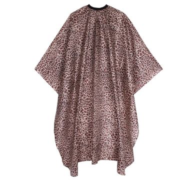 Capa de Corte de Cabello Leopardo Impermeable 64" x 56"
