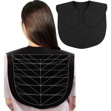 Capa para corte de cabello con cuello guía de silicona