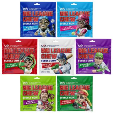 Chicle Big League Chew Surtidos - Pack de 7 Unidades - 449 g