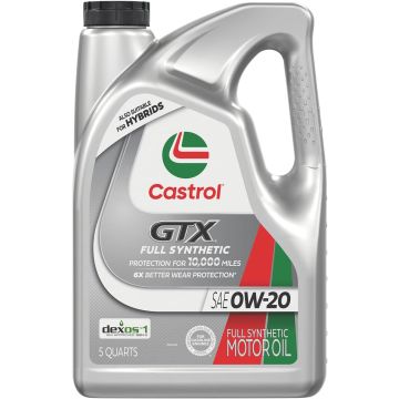 Castrol GTX Full Synthetic 0W-20 Aceite de Motor 5 Cuartos