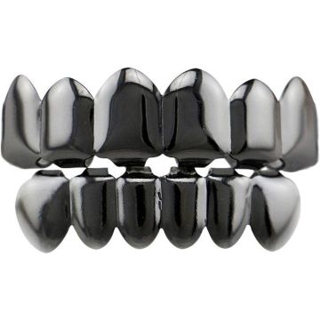 Grillz dentales chapados oro 24K set superior e inferior